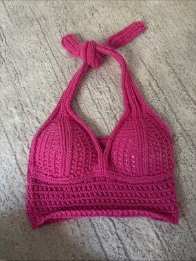 Handmade Crochet Halter Top